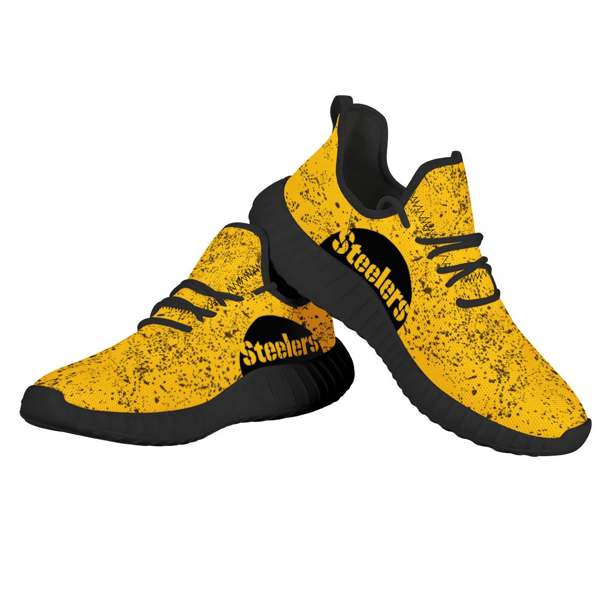 Men's Pittsburgh Steelers Mesh Knit Sneakers/Shoes 001 Men's Pittsburgh Steelers Mesh Knit Sneakers/Shoes 001